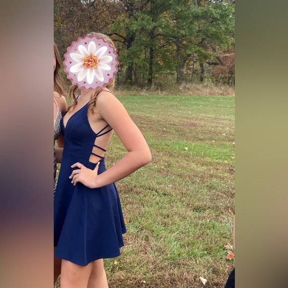 Lulus Navy Blue Mini Dress - Picture 3 of 3